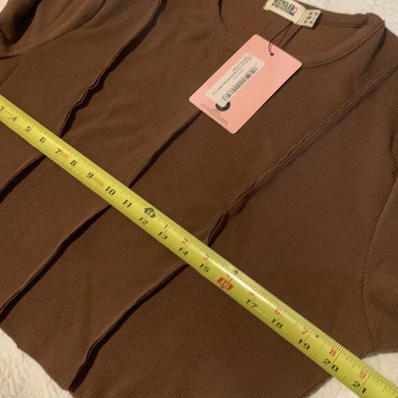 Pretty little thing recycled brown crop. Large. New - Picture 8 of 11